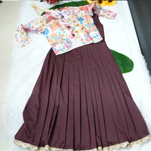 Chocolate Brown Royal Charm Dress – Elegant Kids Party Wear Outfit