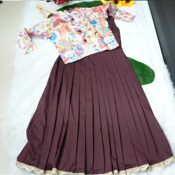 Chocolate Brown Royal Charm Dress – Elegant Kids Party Wear Outfit