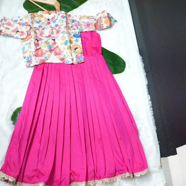 Hot Pink Diva Princess Dress – Trendy Kids Party Wear for Girls
