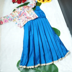 Sky Blue Princess Elegance Dress – Kids Party Wear Frock for Girls